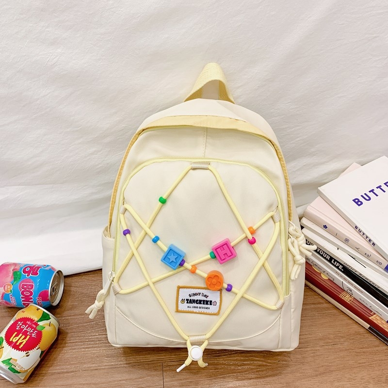 Unisex školska torba od najlona — vodootporna, s jastučnim remenima, geometrijski uzorak, pogodna za vrtić (nylon; vodootporna; unisex; jastučni remenii; geometrijski uzorak)