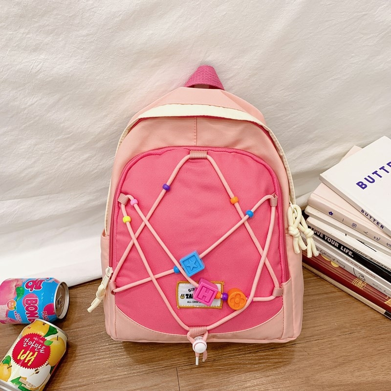 Unisex školska torba od najlona — vodootporna, s jastučnim remenima, geometrijski uzorak, pogodna za vrtić (nylon; vodootporna; unisex; jastučni remenii; geometrijski uzorak)