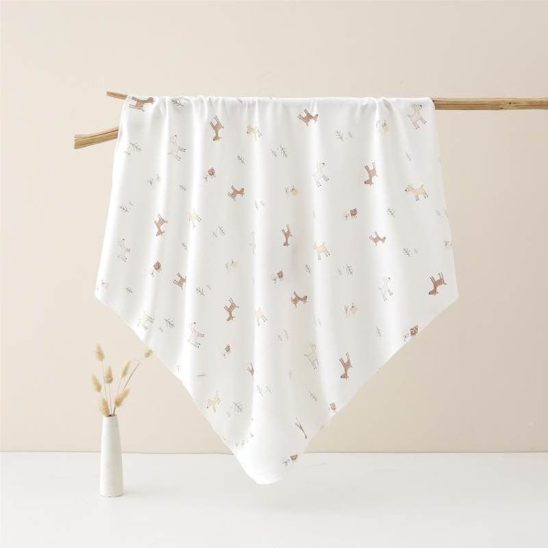 Swaddle od 100% pamuka, uzorak životinja, sigurnosna razina A, za novorođenčad 0–1 godina (do 80 cm), sve sezone