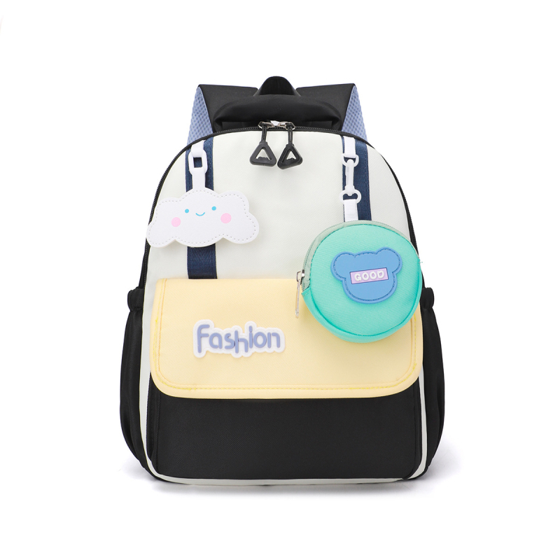 Torba za predškolu – unisex, korejski stil color-block, animirani uzorak, lagana Oxford tkanina, podstava poliester, Xin Wolong
