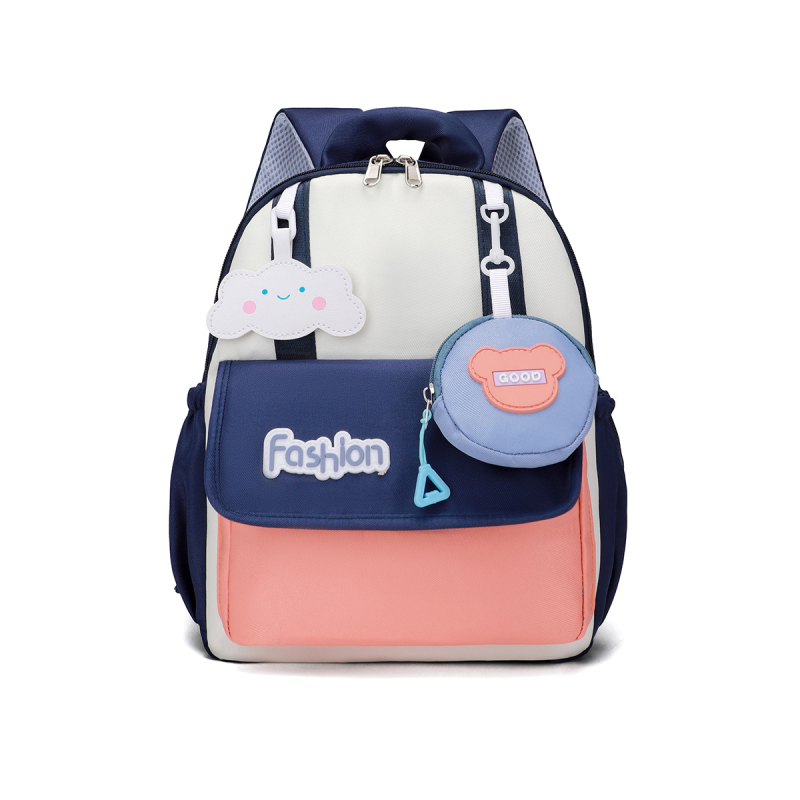 Torba za predškolu – unisex, korejski stil color-block, animirani uzorak, lagana Oxford tkanina, podstava poliester, Xin Wolong