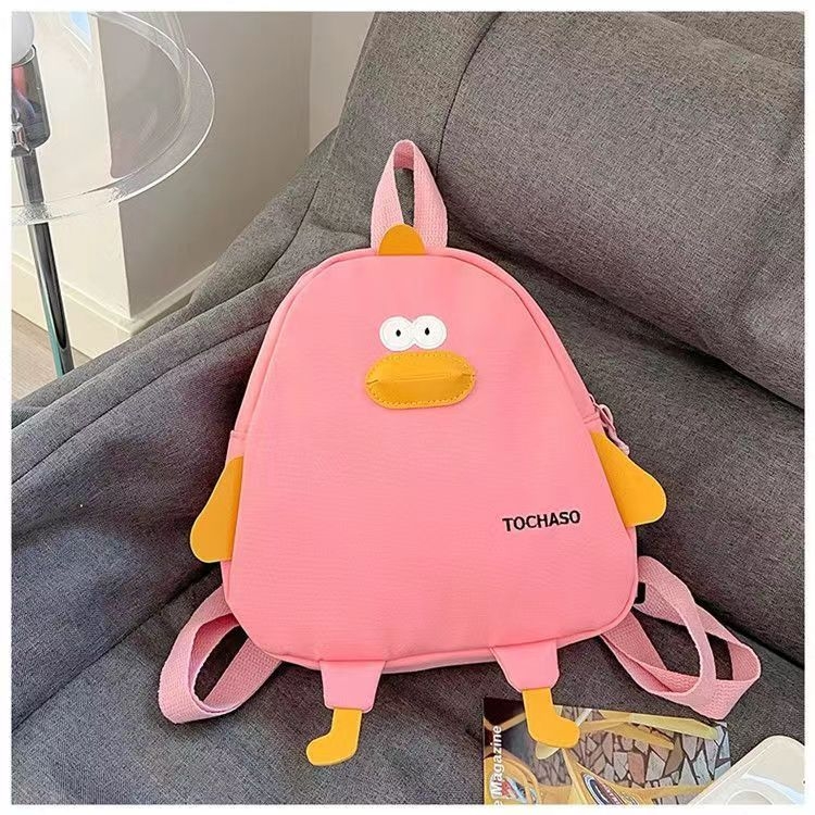 Gyerek hátizsák kacsa motívummal, unisex, Oxford anyag, poliészter bélés, görbült vállpántok, alkalmas óvodába, játékos stílus