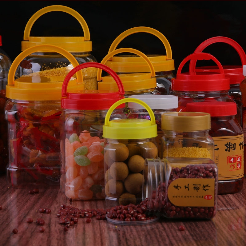 Διαφανές PET δοχείο αποθήκευσης με ευρύ στόμιο για συσκευασία τροφίμων, offset εκτύπωση