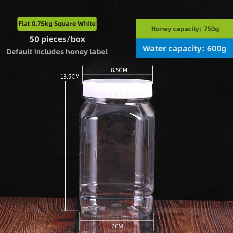 Διαφανές PET δοχείο αποθήκευσης με ευρύ στόμιο για συσκευασία τροφίμων, offset εκτύπωση