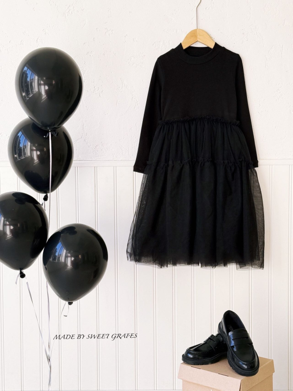 Детска рокля в стил принцеса, полиестер 90%+, пухеста пола, зима