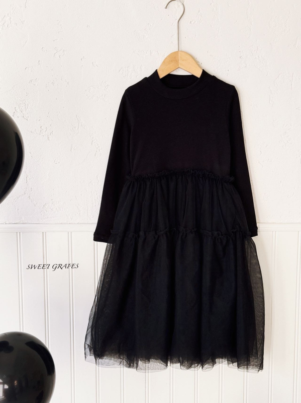 Детска рокля в стил принцеса, полиестер 90%+, пухеста пола, зима