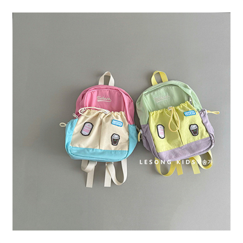 Gyerekeknek való vászon hátizsák – Nagy kapacitás, Uniszex, Légpárnás vállpántok, Betűmintázat