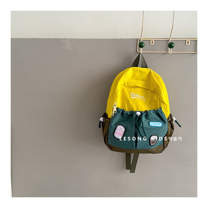 Gyerekeknek való vászon hátizsák – Nagy kapacitás, Uniszex, Légpárnás vállpántok, Betűmintázat