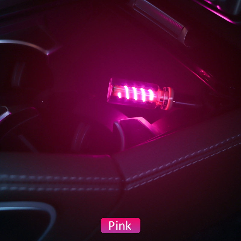 Unutarnja automobilska ambijentalna svjetlost — noćna svjetiljka od spiralne staklene boce, USB dodirna kontrola, 5V 5W, staklena vlakna, ugradbena instalacija