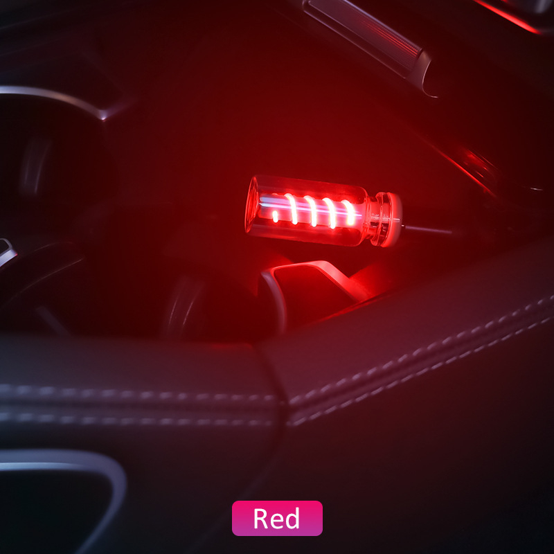 Unutarnja automobilska ambijentalna svjetlost — noćna svjetiljka od spiralne staklene boce, USB dodirna kontrola, 5V 5W, staklena vlakna, ugradbena instalacija