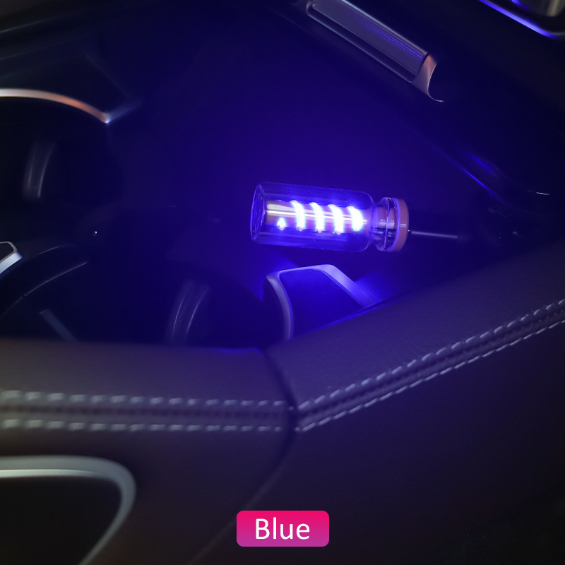 Unutarnja automobilska ambijentalna svjetlost — noćna svjetiljka od spiralne staklene boce, USB dodirna kontrola, 5V 5W, staklena vlakna, ugradbena instalacija