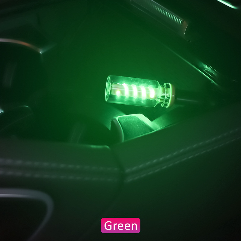 Unutarnja automobilska ambijentalna svjetlost — noćna svjetiljka od spiralne staklene boce, USB dodirna kontrola, 5V 5W, staklena vlakna, ugradbena instalacija
