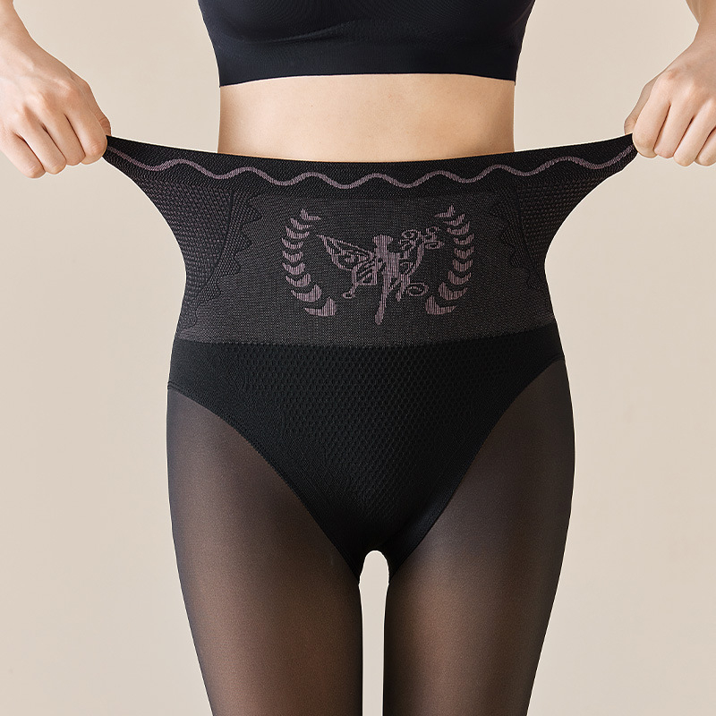 Nylon harisnya popóemelés és alakítás funkcióval, vastag, egyszínű mintázat, szexi stílus