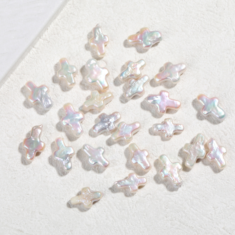 DIY ékszerekhez: kereszt alakú barokk édesvízi gyöngyök, szabad gyöngyök