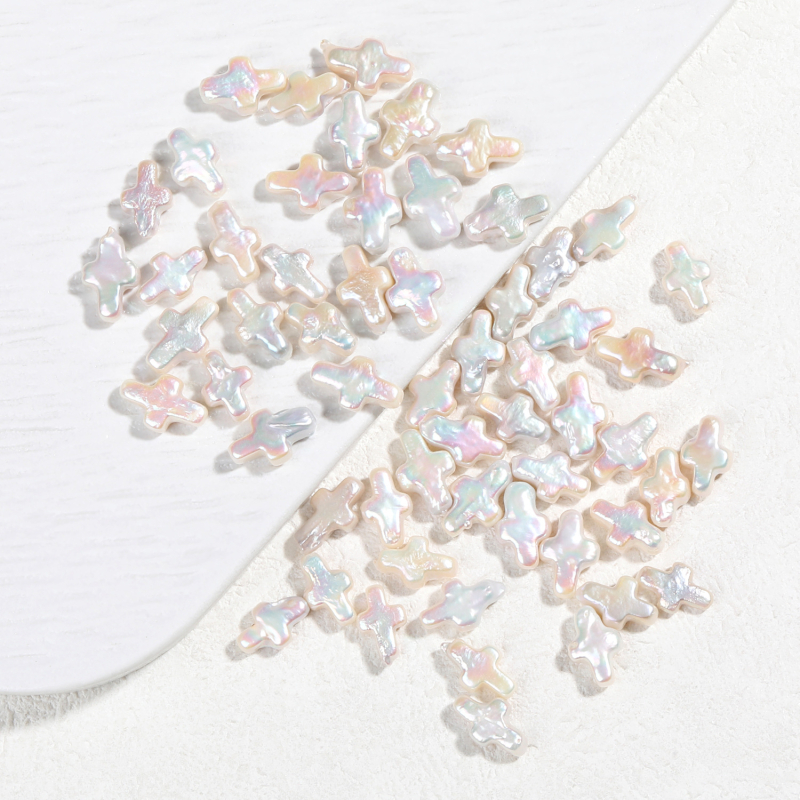 DIY ékszerekhez: kereszt alakú barokk édesvízi gyöngyök, szabad gyöngyök