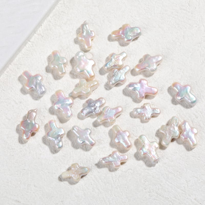 DIY ékszerekhez: kereszt alakú barokk édesvízi gyöngyök, szabad gyöngyök