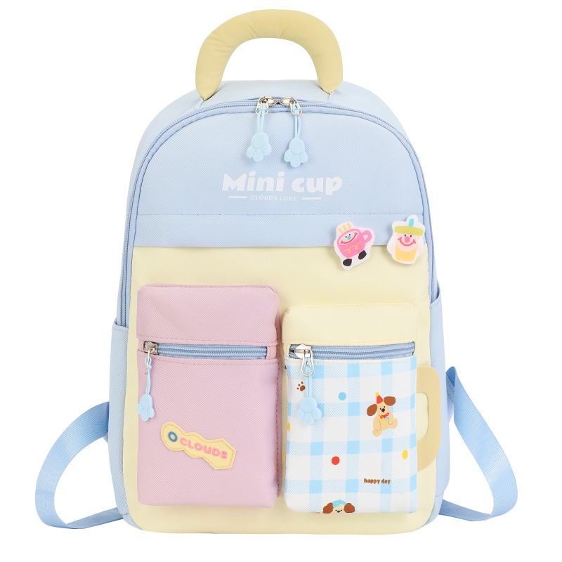 Gyerekeknek szóló hátizsák, uniszex, Oxford anyag, vízálló, ívelt vállpántok