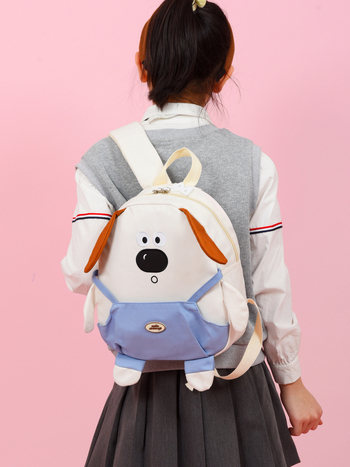 Iskolai táska aranyos kölyökkutya mintával, Oxford anyagból, kopásálló, gyerekes stílus, görbült vállpánt