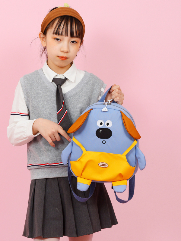 Iskolai táska aranyos kölyökkutya mintával, Oxford anyagból, kopásálló, gyerekes stílus, görbült vállpánt