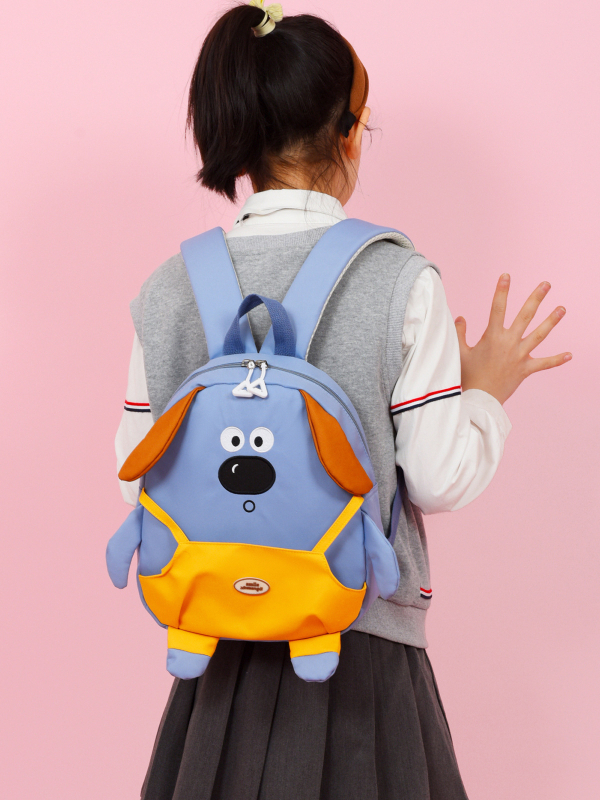 Iskolai táska aranyos kölyökkutya mintával, Oxford anyagból, kopásálló, gyerekes stílus, görbült vállpánt