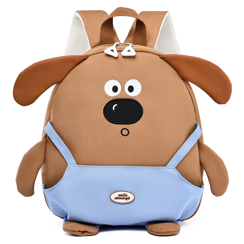 Iskolai táska aranyos kölyökkutya mintával, Oxford anyagból, kopásálló, gyerekes stílus, görbült vállpánt