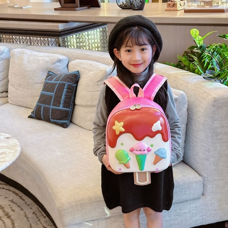 Gyerekeknek iskolatáska – aranyos rajzfilm-stílus, Oxford anyag, poliészter bélés, görbült vállpántok, uniszex, középiskolás korosztálynak