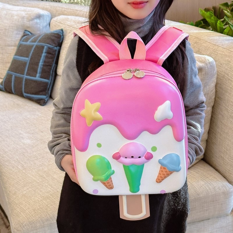 Gyerekeknek iskolatáska – aranyos rajzfilm-stílus, Oxford anyag, poliészter bélés, görbült vállpántok, uniszex, középiskolás korosztálynak