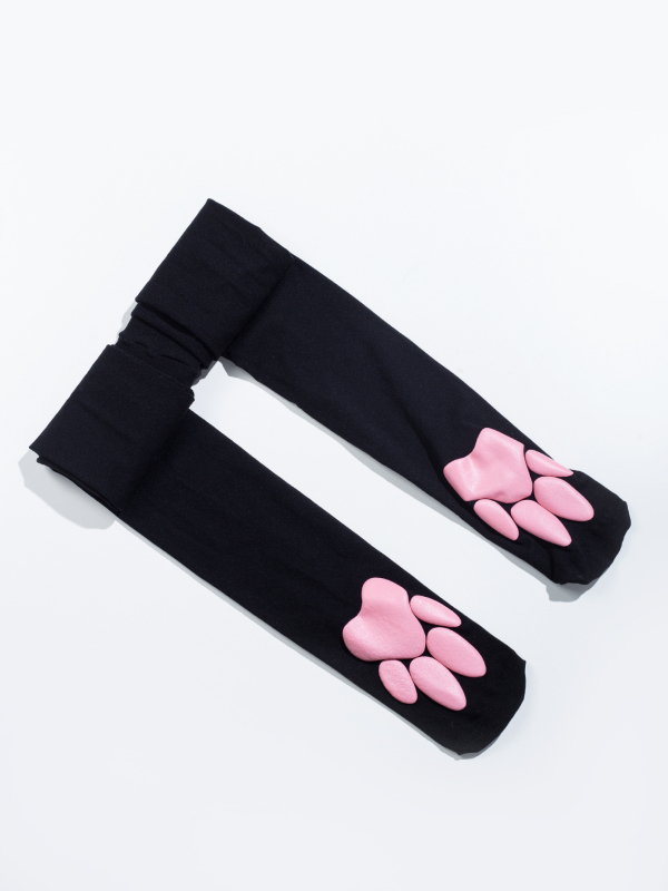 Harisnyanadrág macska tapp dizájnnal, nylon 80D, anti-szakadás és anti-akadás, közepes vastagság – nőknek