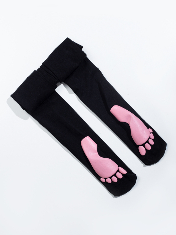 Harisnyanadrág macska tapp dizájnnal, nylon 80D, anti-szakadás és anti-akadás, közepes vastagság – nőknek