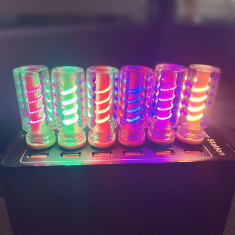 USB noćna lampica s dodirnim upravljanjem – spiralni uzorak, keramička LED boca, kompaktno romantično rasvjetno svjetlo za noćni ormarić/autić (1W, 0.3A)