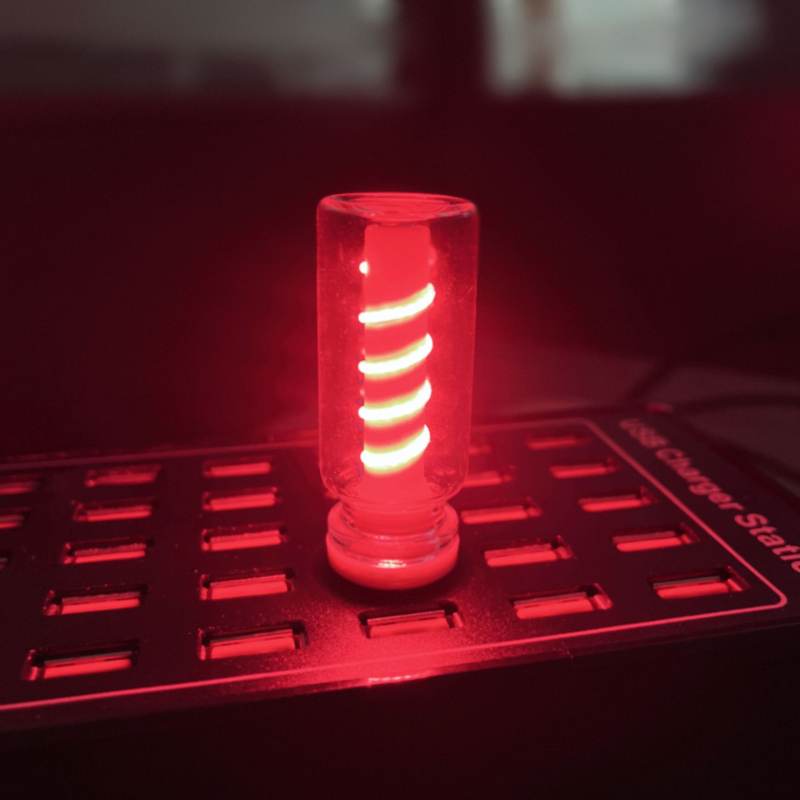 USB noćna lampica s dodirnim upravljanjem – spiralni uzorak, keramička LED boca, kompaktno romantično rasvjetno svjetlo za noćni ormarić/autić (1W, 0.3A)