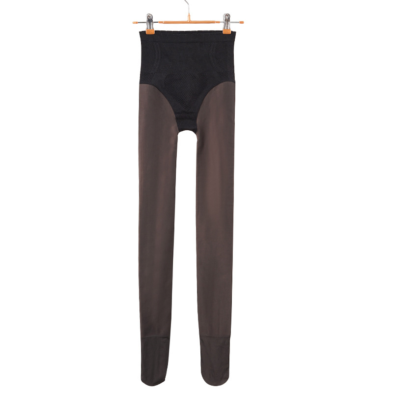 Ženske leggings s dizanjem bokova i oblikovanjem, poliester, jednobojni uzorak, srednja gustoća tkanine