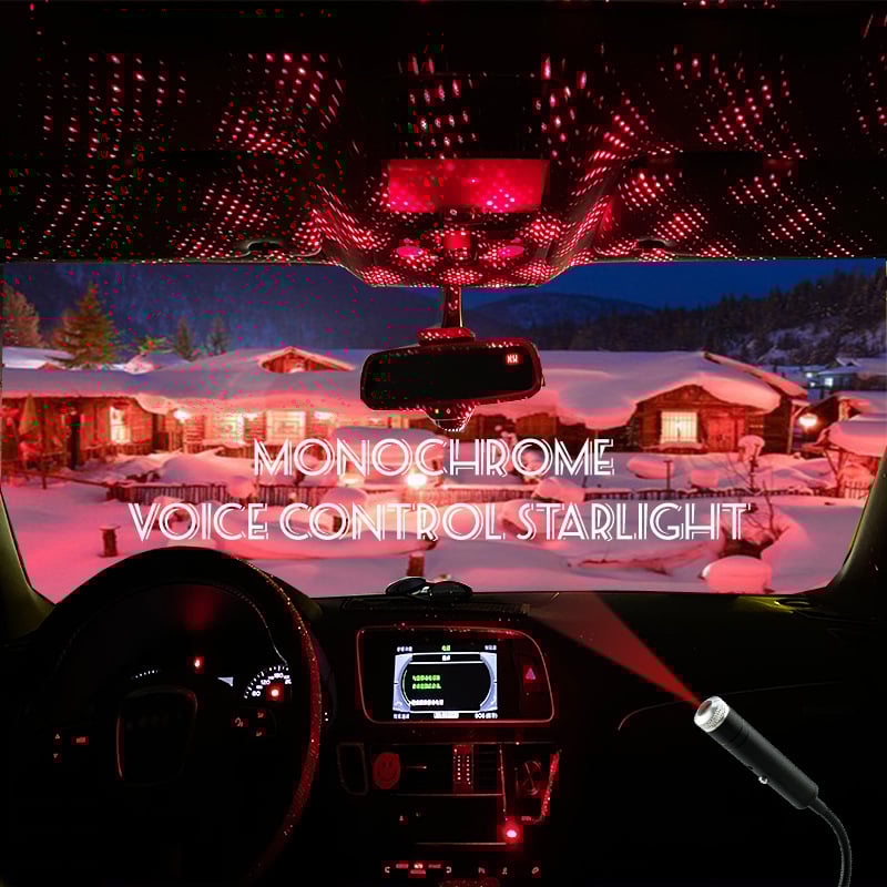 Auto interiérové LED s laserovou projekciou, XKD-11, USB napájanie, materiál: hliníková zliatina + ABS