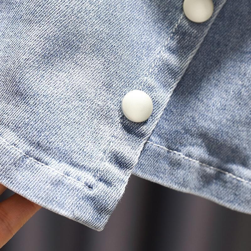 Детска пола за момичета, А-линия, 3-8 г., пролет-лято, еднотонен дизайн, мека материя