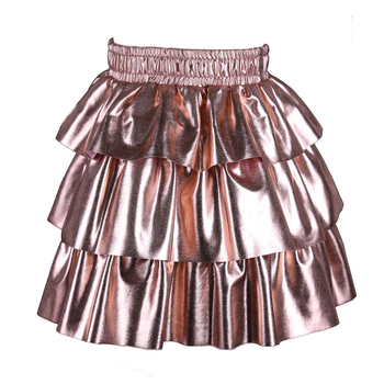 Детска пайетена пола А-линия, три слоя като торта, полиестер 95% / спандекс 5%, за деца 3–8 г.