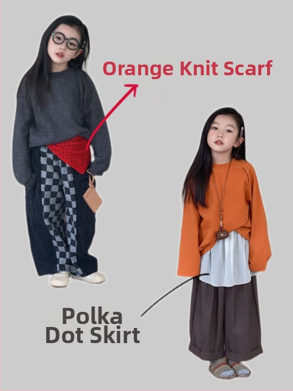 Детска пола в корейски стил с подплата, основна тъкан акрил, 100% съдържание, за деца 3–8 г., есен 2025, марка Xuanxuan sauce