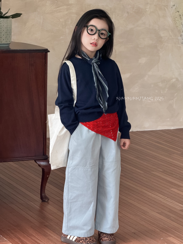 Детска пола в корейски стил с подплата, основна тъкан акрил, 100% съдържание, за деца 3–8 г., есен 2025, марка Xuanxuan sauce