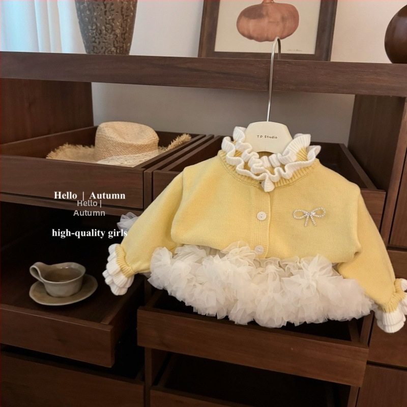 Детска принцеса рокля с тюл и пухкава пола, полупрофилна кройка, едноцветна, полиестер (>85%)