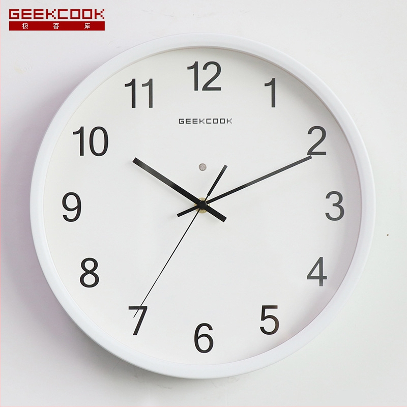 Μεταλλικό ρολόι τοίχου με φωτιζόμενο LED νυχτερινό φως, αισθητήρας φωνητικής ενεργοποίησης και κίνηση quartz