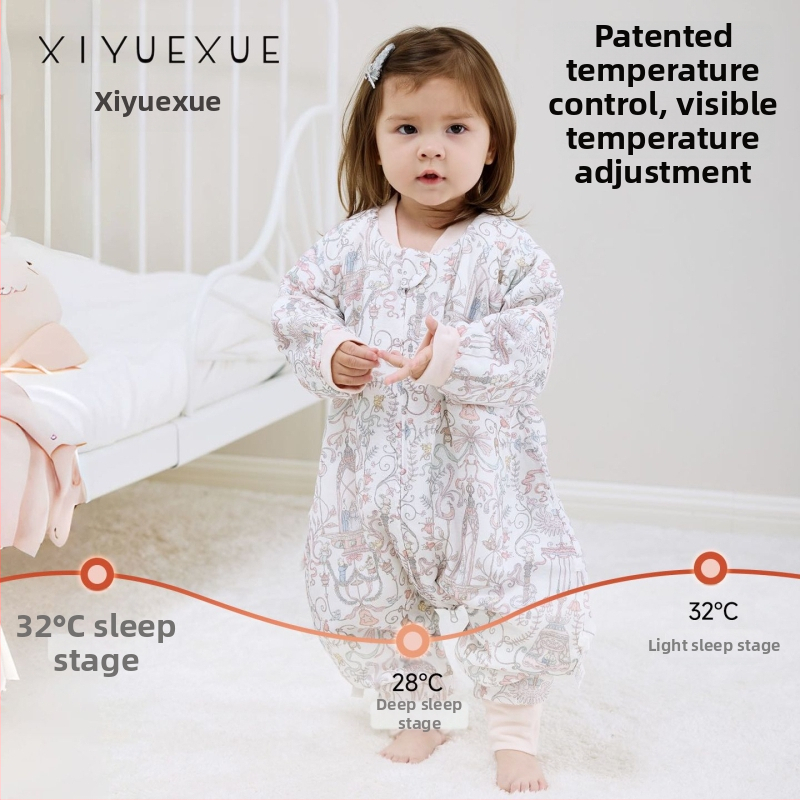 Υπνόσακος βρέφους για όλες τις εποχές, εξωτερικό ύφασμα από μπαμπού, γέμισμα από μετάξι μουριάς, κουβέρτα κατά κλωτσήματος