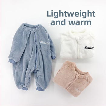 Детски цял гащеризон за спане от Corduroy, дебел зимен модел, за новородени до 1 година, безопасност клас B, издаден пролет 2025