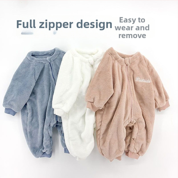 Детски цял гащеризон за спане от Corduroy, дебел зимен модел, за новородени до 1 година, безопасност клас B, издаден пролет 2025