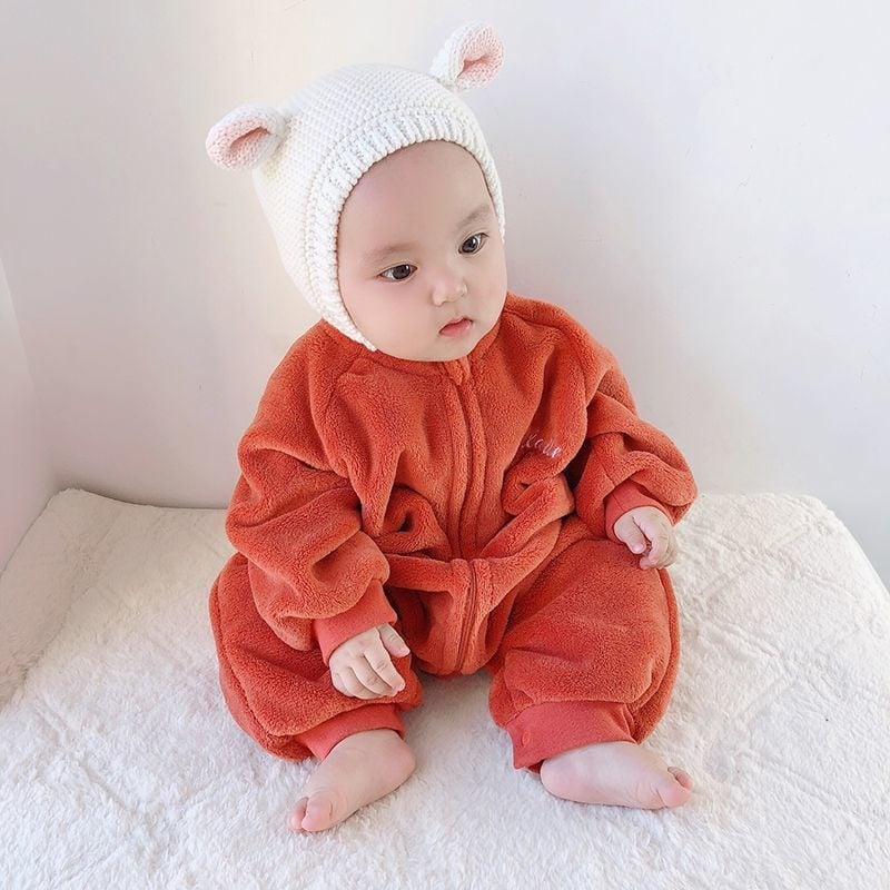 Детски цял гащеризон за спане от Corduroy, дебел зимен модел, за новородени до 1 година, безопасност клас B, издаден пролет 2025