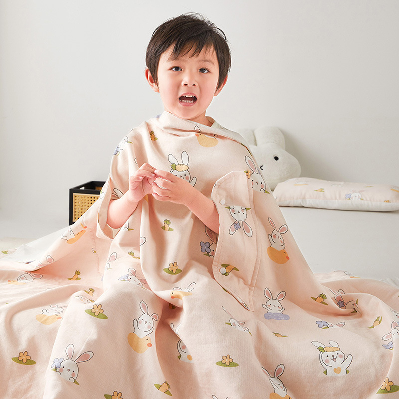 Παιδικός υπνόσακος/κουβέρτα κατά των κλωτσιών από γάζα 100% βαμβάκι, βάρος 0.55-1.0 кг, πλήρωσης ίνες