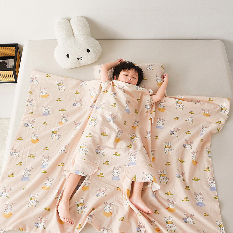 Παιδικός υπνόσακος/κουβέρτα κατά των κλωτσιών από γάζα 100% βαμβάκι, βάρος 0.55-1.0 кг, πλήρωσης ίνες