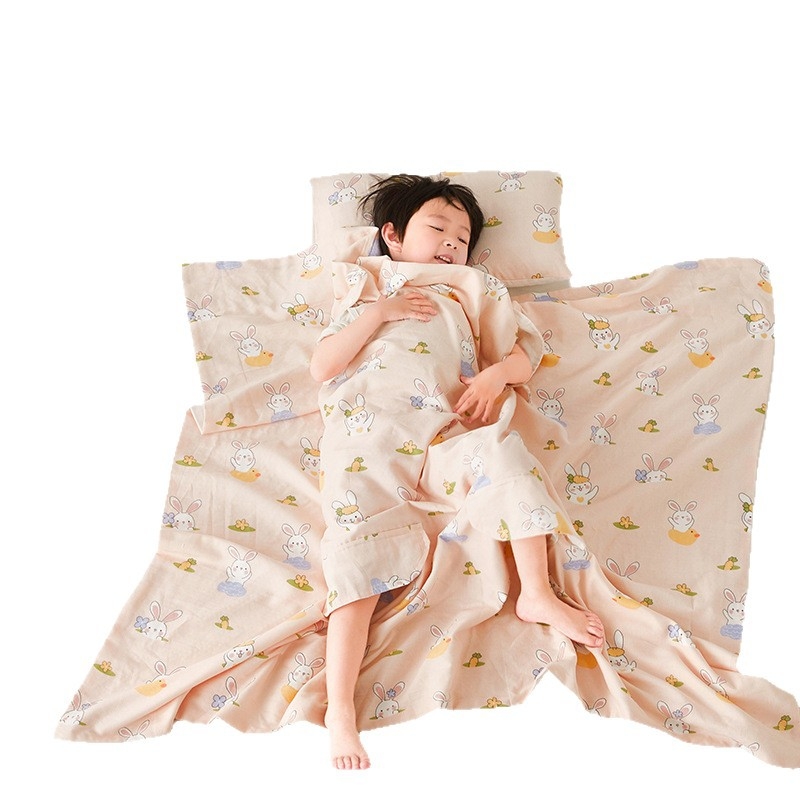 Παιδικός υπνόσακος/κουβέρτα κατά των κλωτσιών από γάζα 100% βαμβάκι, βάρος 0.55-1.0 кг, πλήρωσης ίνες