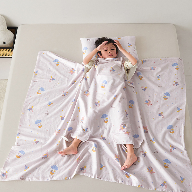 Παιδικός υπνόσακος/κουβέρτα κατά των κλωτσιών από γάζα 100% βαμβάκι, βάρος 0.55-1.0 кг, πλήρωσης ίνες