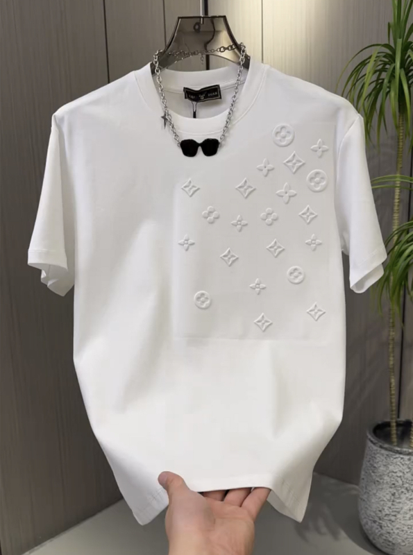 Muška ljetna T-shirt s kratkim rukavima, okrugli izrez, široki kroj, lan, antibakterijska tkanina