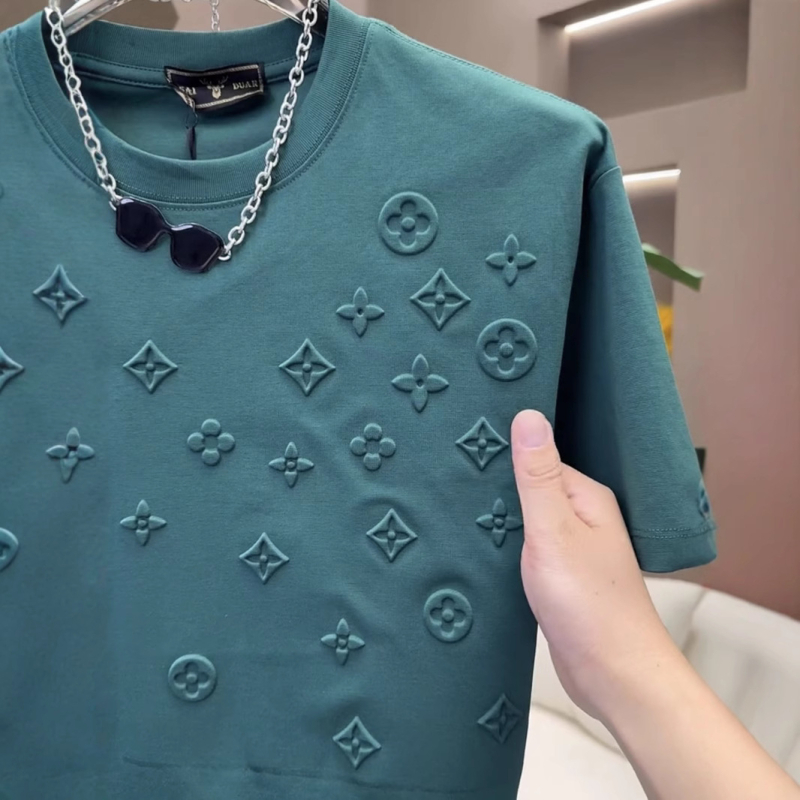 Muška ljetna T-shirt s kratkim rukavima, okrugli izrez, široki kroj, lan, antibakterijska tkanina