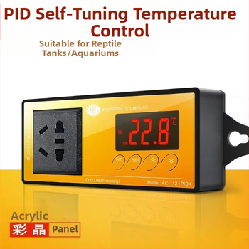 Ξύλινο terrarium για ερπετά με κεραμική λάμπα и ηλεκτρονικό θερμοστάτη για έλεγχο θερμοκρασίας